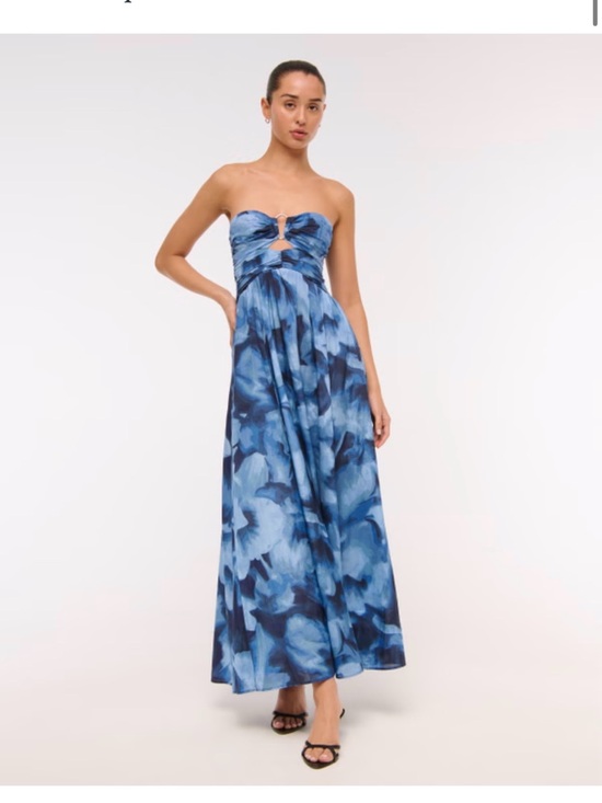 Abercrombie & Fitch Dresses & Skirts - Strapless Blue Floral Maxi Dress